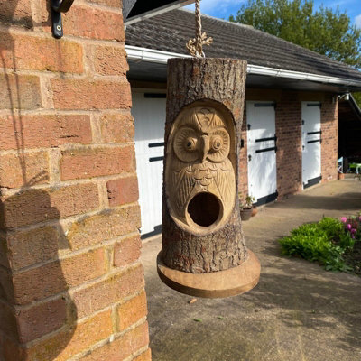 Minster Handcarved Birdhouse - L15 X W15 X H30 Cm