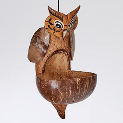 Minster Owl BirdfeederL15 X W20 X H40 Cm from B&Q