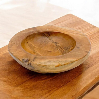 Minster Teak Root Fruit BowlL40 X W40 X H9 Cm from B&Q