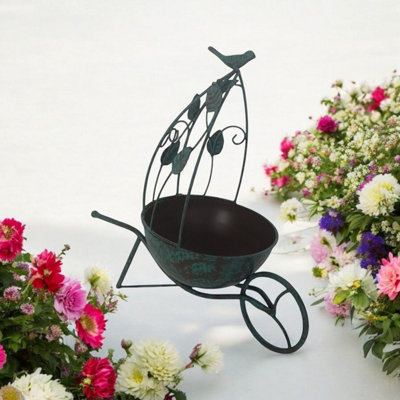 36Cm Green Metal Garden Planter from B&Q