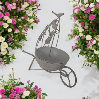 36Cm Cream Metal Garden Planter from B&Q
