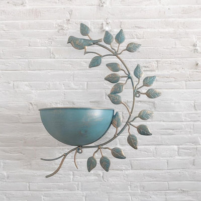 42Cm Blue Metal Garden Planter from B&Q