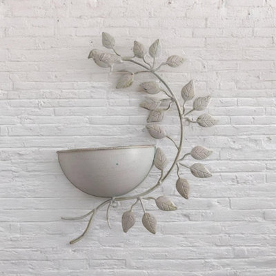 42Cm Cream Metal Garden Planter from B&Q