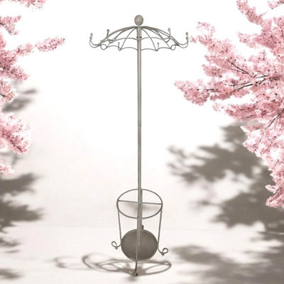 172Cm Cream Metal Coat Stand/ Umbrella Hol from B&Q