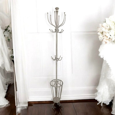 175Cm Cream Metal Coat Stand/ Umbrella Hol from B&Q