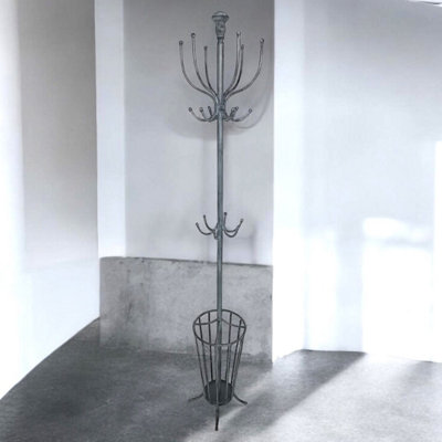 175Cm Grey Metal Coat Stand/ Umbrella Hold from B&Q