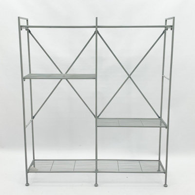 Minster Shelf UnitMetalL30 X W120 X H141 CmGrey from B&Q