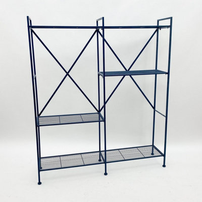 Minster Shelf UnitMetalL30 X W120 X H141 CmBlue from B&Q