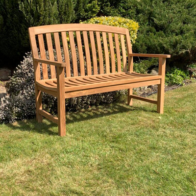 Minster 2 Seater Zaire BenchWoodL53 X W120 X H93 Cm from B&Q