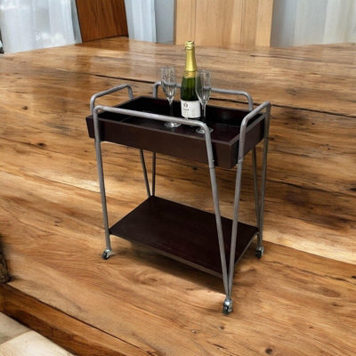 Minster Drinks Kitchen TrolleyMetalL35 X W63 X H75 Cm from B&Q