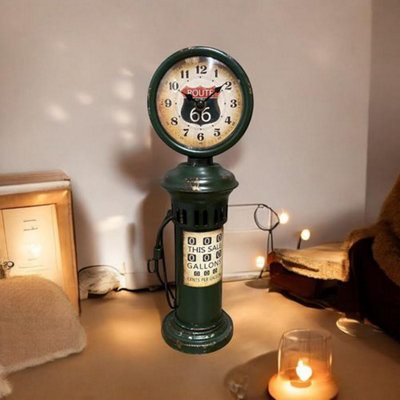 Stylish and Elegant Large 37 Cm Vintage Garage Gas Petrol Pump Mantel Clock - Image 6
