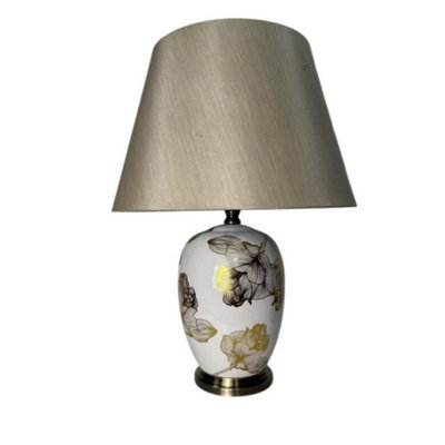 B&Q -  61 X 40 Cm Lamp And ShadeCeramicL25 X W40 X H61 Cm