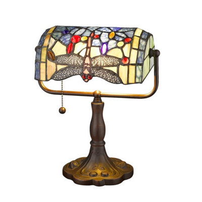 Minster 12 Inch Dragonfly Tiffany LampL30 X W30 X H38 Cm from B&Q