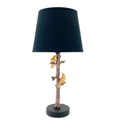 Minster 9 Inch Black Shade Table LampL22 X W22 X H44 Cm from B&Q