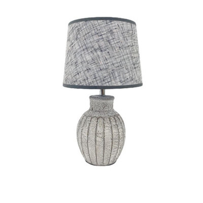 Minster Shade Table LampL15 X W15 X H44 CmGrey from B&Q