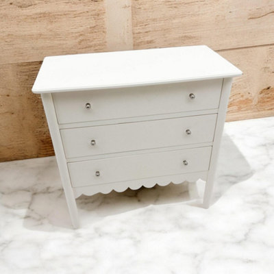 Minster 3 Drawers Chest Of DrawersL40 X W80 X H80 CmWhite from B&Q