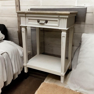 Minster 1 Drawer Side TableWoodL40 X W60 X H78 Cm from B&Q