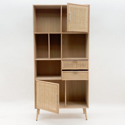Minster Display CabinetWoodL40 X W92 X H189 CmLight Brown from B&Q