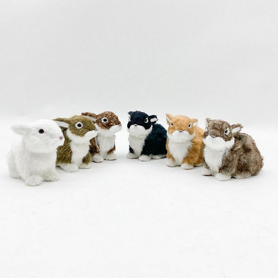 Minster 20Cm Standing Rabbits-6 Asst ColourFabricL10 X W10 X H24 Cm from B&Q
