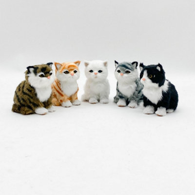 Minster 14Cm Standing Cats-6 Asst ColourFabricL10 X W10 X H24 Cm from B&Q