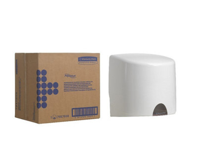 Aquarius Centrefeed Roll Wiper Dispenser 7017 White from B&Q