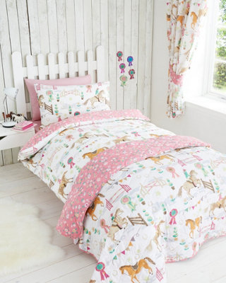 Portfolio Home Horseshow Single Duvet Cover And Pillowcase from B&Q