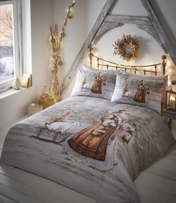 Portfolio Home Twilight Santa Single Duvet Cover And Pillowcase from B&Q