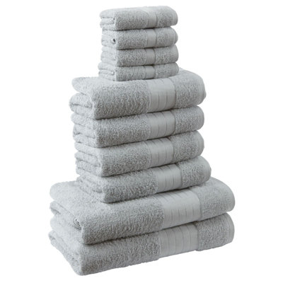 OHS Luxury 100% Cotton 10 Piece Bathroom Towel Bale Set from B&Q