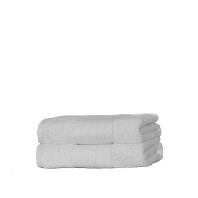 Ohs Luxury 100% Cotton 2 X Jumbo Bath SheetsWhite from B&Q