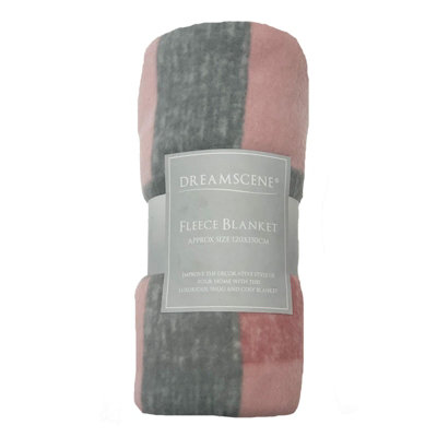 OHS Tartan Check Throw Over Bed Warm Soft Blanket from B&Q