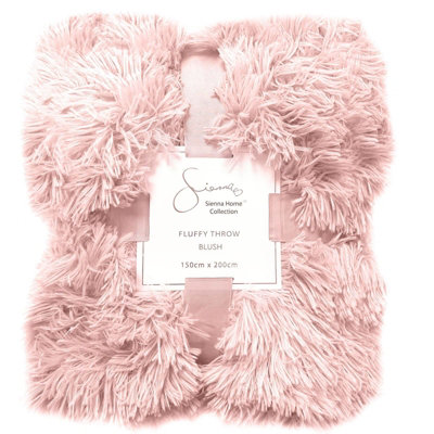 OHS Fluffy Throw Over Sofa Bed Fleece Blanket from B&Q