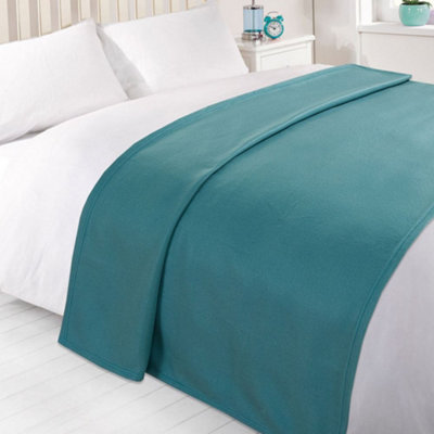 OHS Wholesale 10 X Plain Fleece Blanket Sofa Throw Joblot from B&Q
