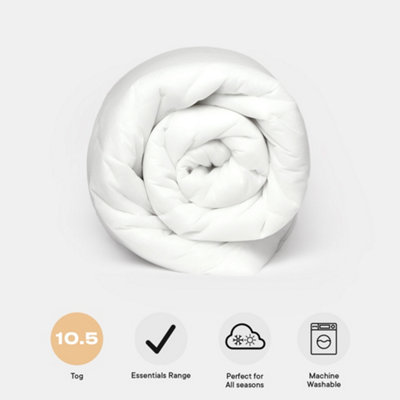 Ohs Essentials 10.5 Tog Duvet Quilt All Seasons Summer Winter from B&Q
