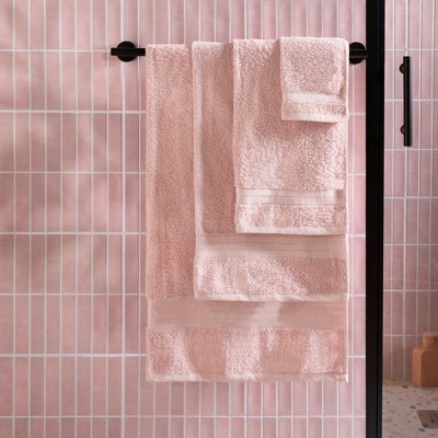 Ohs Luxury 100% Cotton Bathroom Hand Towel50 X 80CmBlush from B&Q