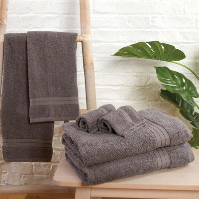 OHS 2 Pack Of 100% Cotton Bathroom Hand Towel from B&Q