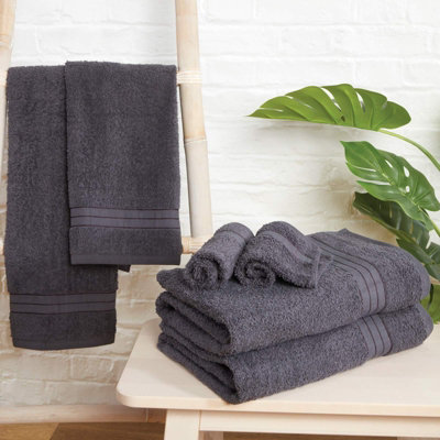 OHS 10 Pack Of 100% Cotton Bathroom Hand Towel from B&Q