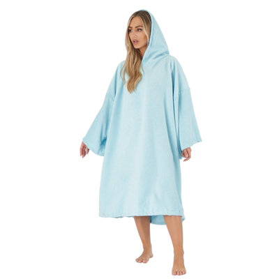 OHS Adult Poncho Oversized Hooded Towel Bath Robe from B&Q
