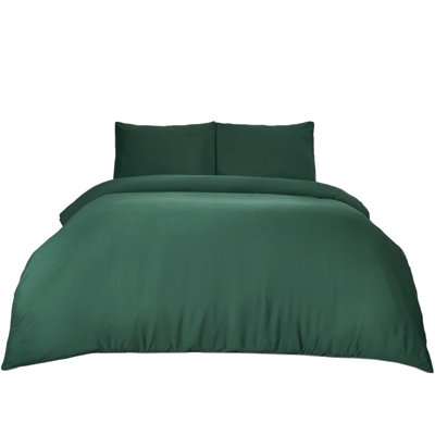 OHS Plain Dyed Duvet Cover With Pillowcase Bedding Set from B&Q