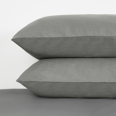 Ohs 4 X Soft Cotton Housewife PillowcasesGrey50 X 75Cm from B&Q