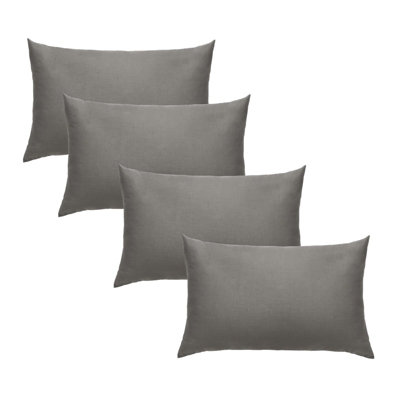 Ohs 4 X Soft Polycotton Housewife Pillowcase SetCharcoal50 X 75Cm from B&Q