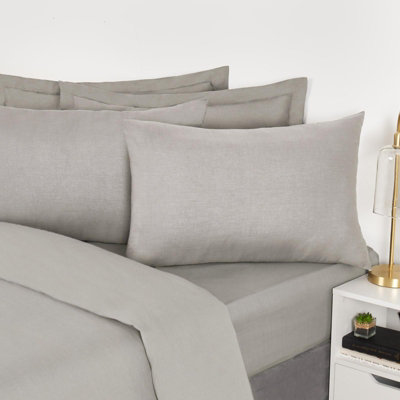 Ohs 4 X Soft Polycotton Housewife Pillowcase SetSilver50 X 75Cm from B&Q