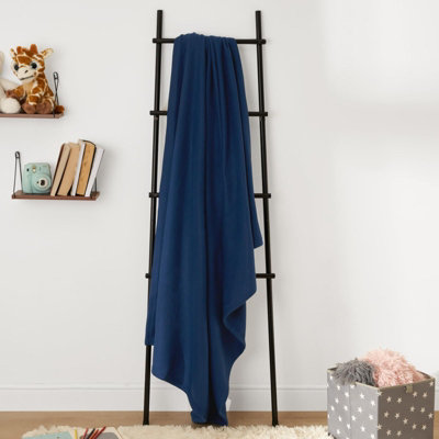 OHS Warm Plain Fleece Throw Over Bed Sofa Blanket from B&Q