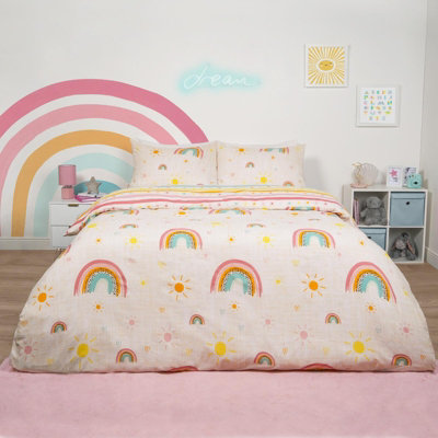 Ohs Rainbow Print Duvet SetDouble from B&Q