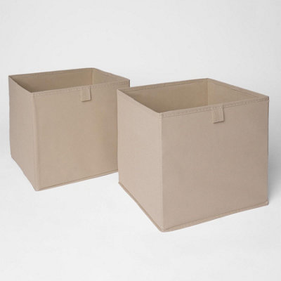 OHS Pair Of 2 Folding Storage Organiser Cube Home Laundry Box from B&Q