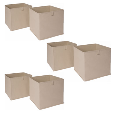 B&Q -  Pack Of 6 Folding Storage Organiser Cube Home Laundry Box