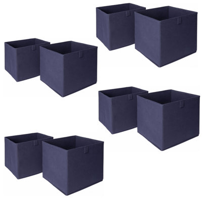 OHS Pack Of 8 Folding Storage Organiser Cube Home Laundry Box from B&Q