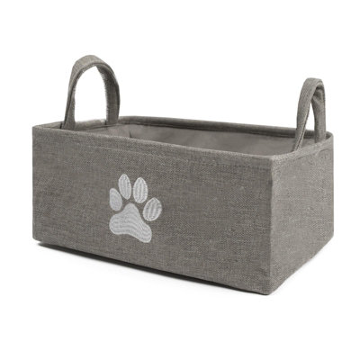 OHS Pet Storage Basket Dog Toy Box Bin Handles Collapsible New Puppy Essentials Gift from B&Q