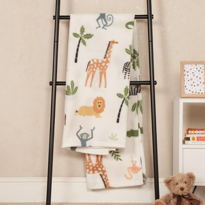 B&Q -  Polar Fleece Throw Bed Soft Blanket Sofa Safari Warm Travel Thermal Bedspread
