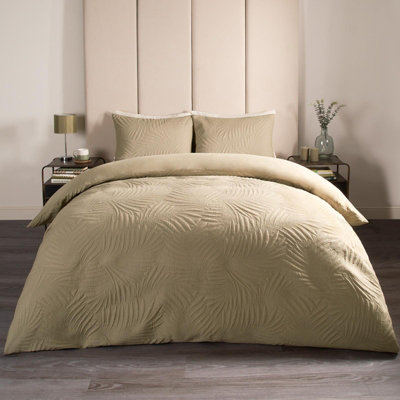 OHS Leaf Duvet Cover Set With Pillowcase Pinsonic Bedding Set QuiltSageSuperking from B&Q