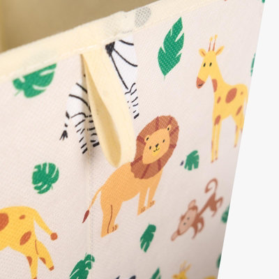 OHS Safari Storage Boxes Multi 2 Pack Folding Space Saving Cube Clothes Shoes Tidy from B&Q